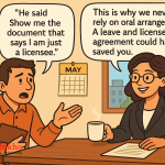 Decorative image on drafting a leave and license agreement