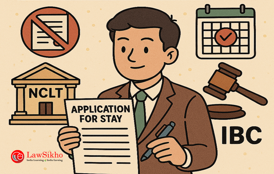 How to draft an application for a stay on the operation of the impugned order passed by the NCLT under the IBC