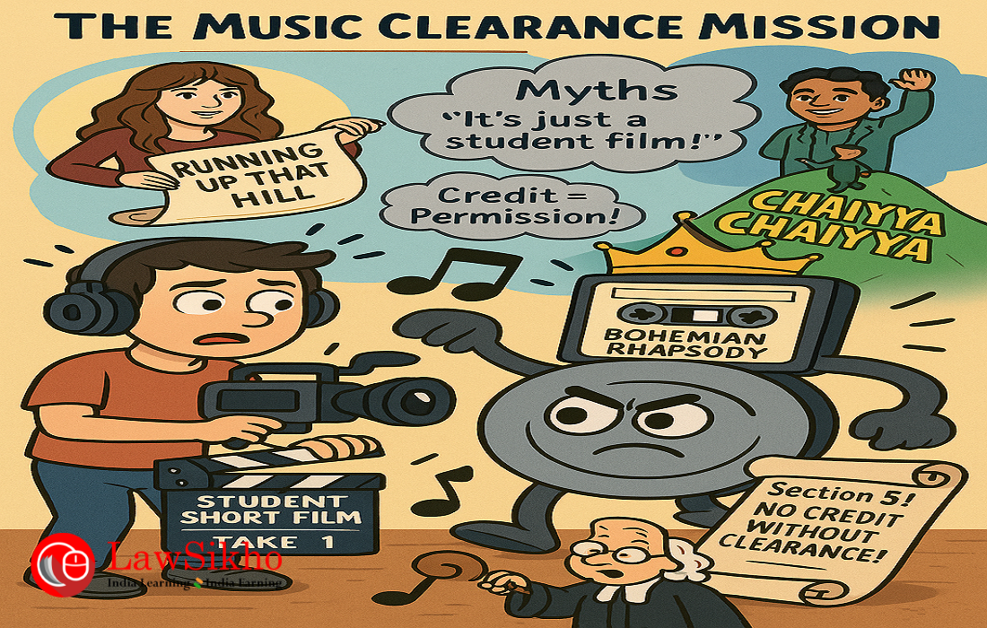 How can music rights be cleared for use in a film or TV show?