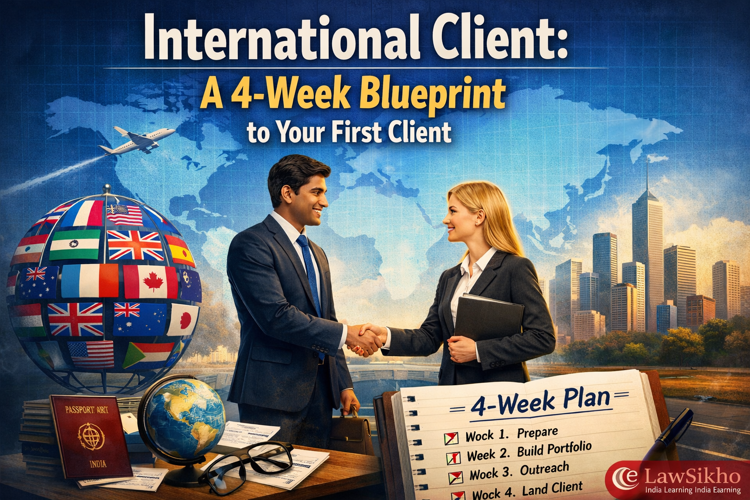 4-week blueprint to get first international client with global legal professionals
