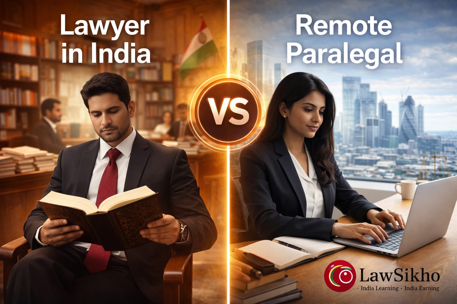 Working as a lawyer in India vs remote paralegal for foreign clients comparison highlighting opportunities for Indian paralegals in global remote legal work