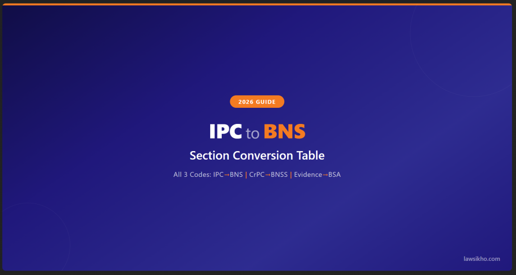 IPC to BNS Conversion Table 2026 — All 3 Codes Mapped