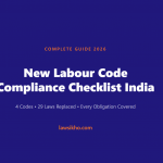 New Labour Code Compliance Checklist India 2026