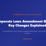 Corporate Laws Amendment Bill 2026 key changes to Companies Act 2013 and LLP Act 2008 explained | LawSikho