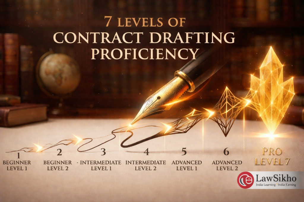 7 levels of contract drafting proficiency, from Beginner Level 1 to Pro Level