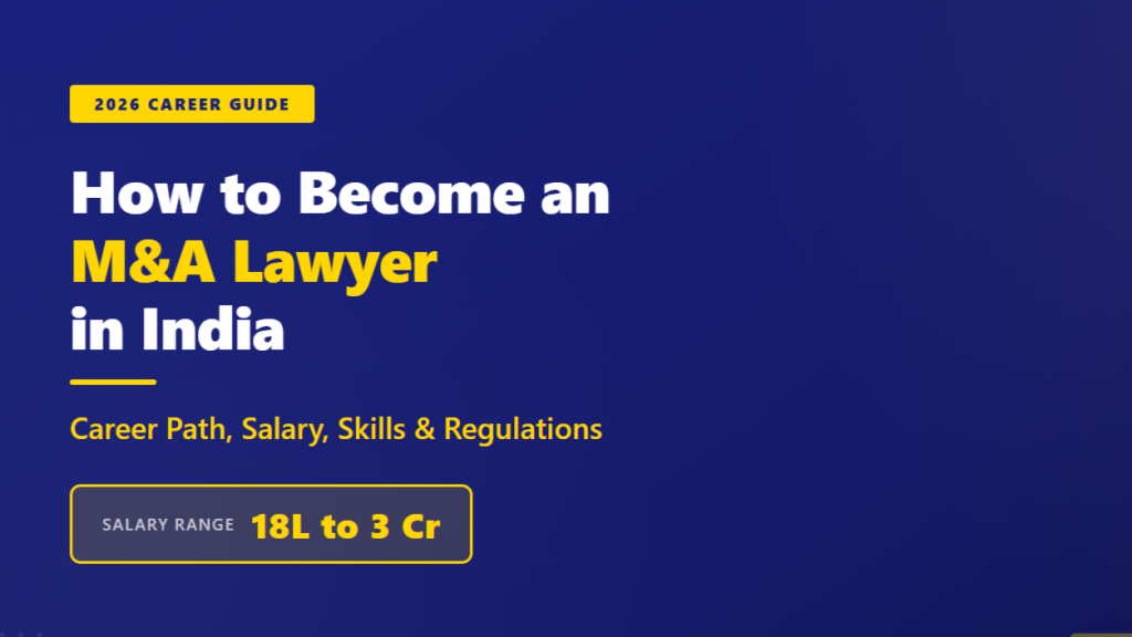 How to Become an M&A Lawyer in India: Complete Career Guide