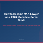 How to become M&A lawyer in India 2026 complete career guide covering education requirements salary expectations and skill development