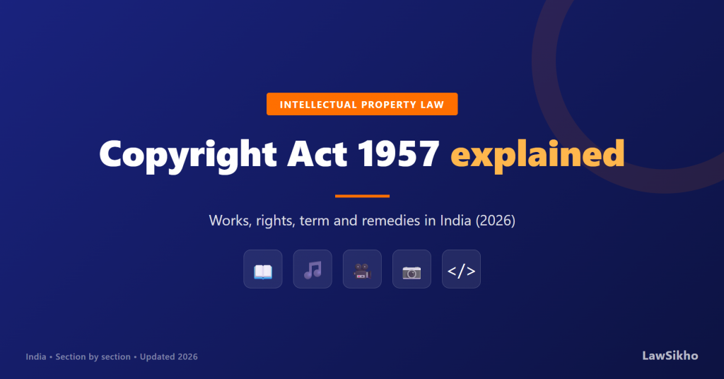 Copyright Act 1957 explained: rights, term and remedies in India
