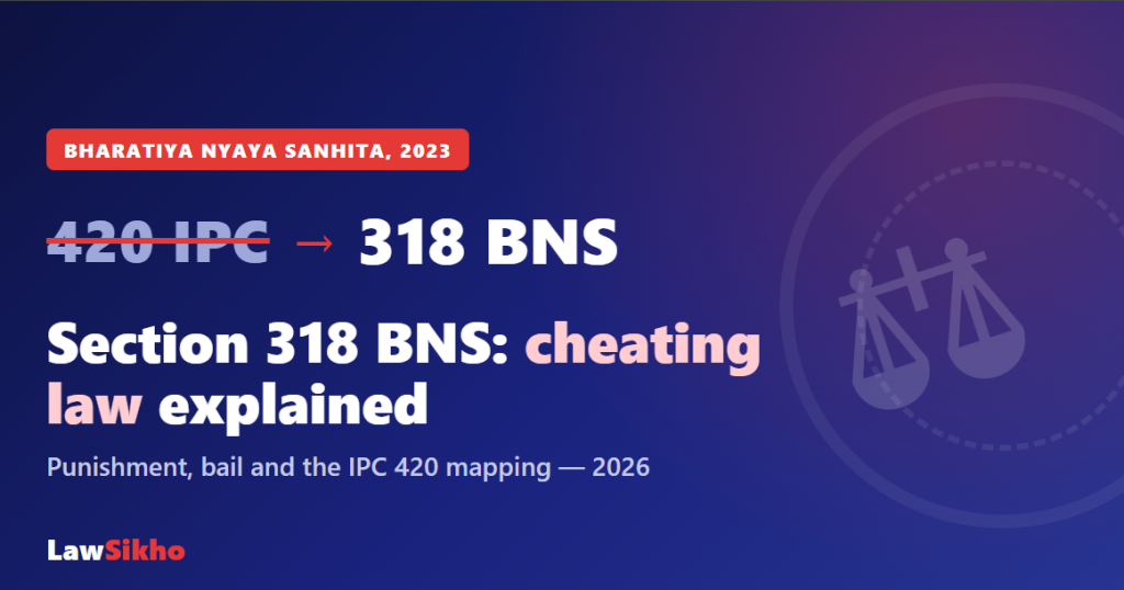 Section 318 BNS: Cheating Law, Punishment, Bail and IPC 420 Mapping Explained