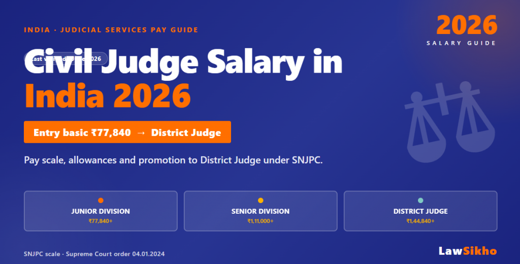 Civil Judge Salary in India 2026: Pay Scale & Perks