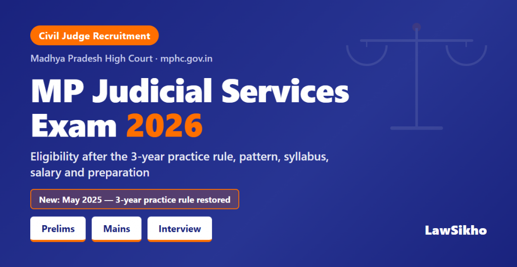 MP Judicial Services Exam 2026: Eligibility & Pattern