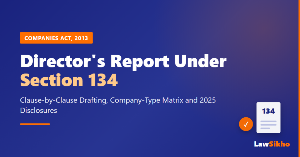 Director's report drafting under Section 134 of the Companies Act 2013