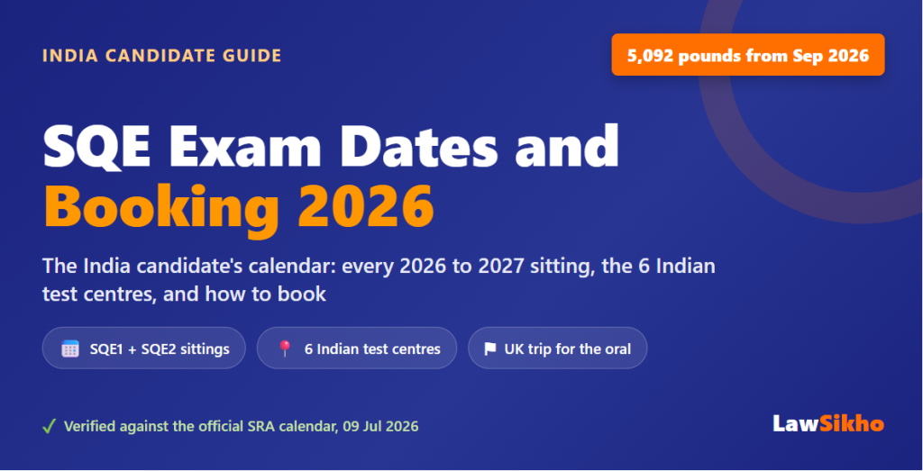 SQE exam dates & booking 2026