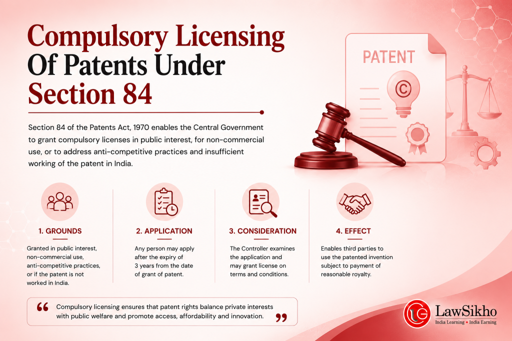 Compulsory Licensing Of Patents Under Section 84